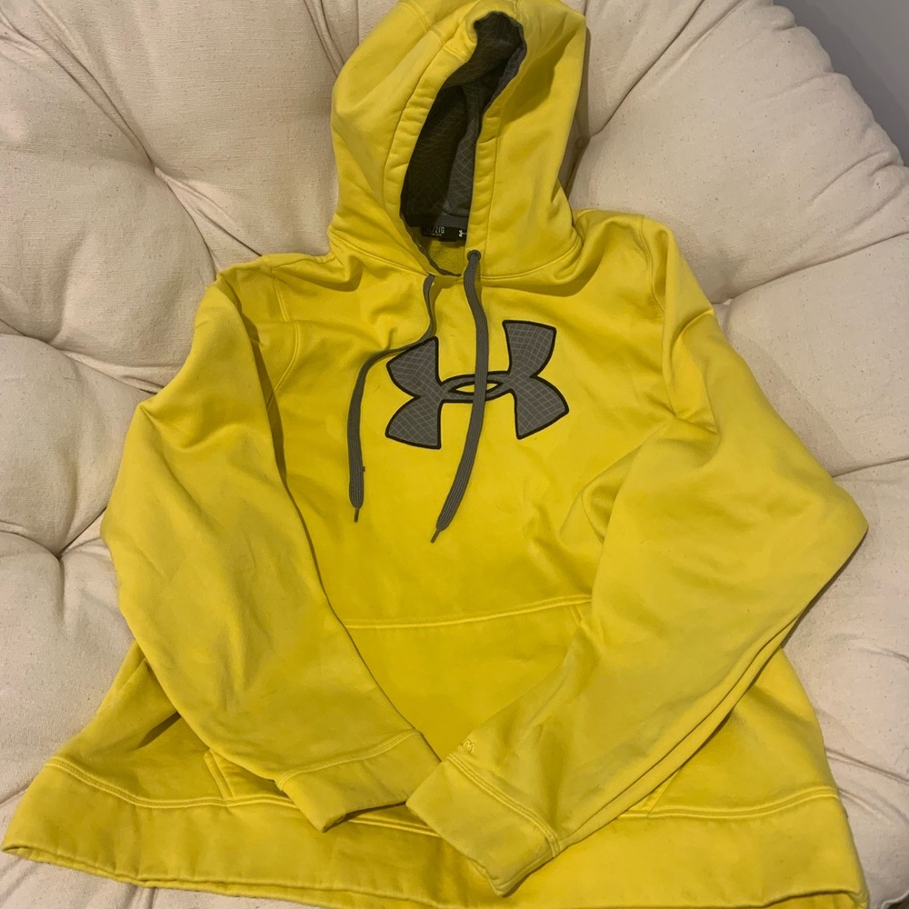 Mens yellow under armour hoodie